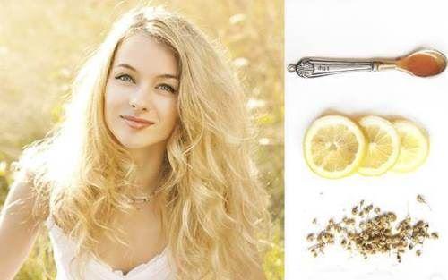 женщина со светлыми волосами, дольки лимона, ложка корицы