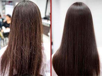 обжиг волос огнём — до и после