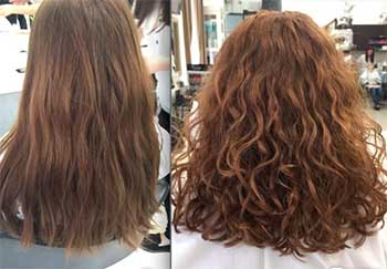 шёлковая завивка волос — до и после