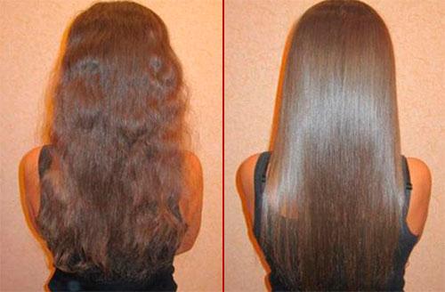нанопластика волос — до и после