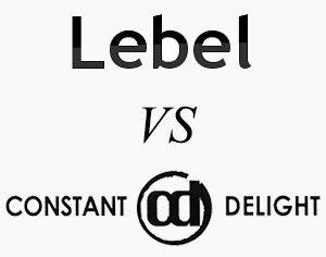 надпись Lebel vs Constant Delight