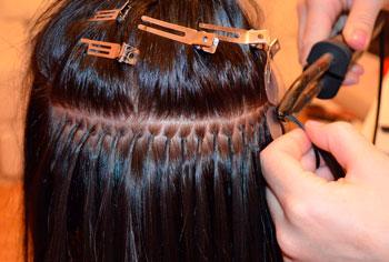 итальянское наращивание волос кератиновыми капсулами