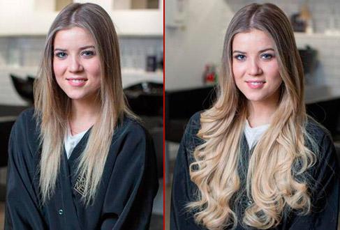 бразильское наращивание волос — до и после