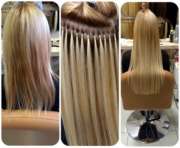 капсульное наращивание волос — фото до и после