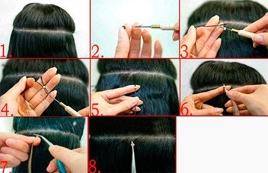 техника японского наращивания волос Ring Srat