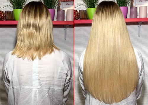 японское наращивание волос — фото до и после