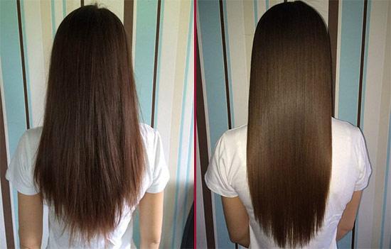 ламинирование волос фото до и после