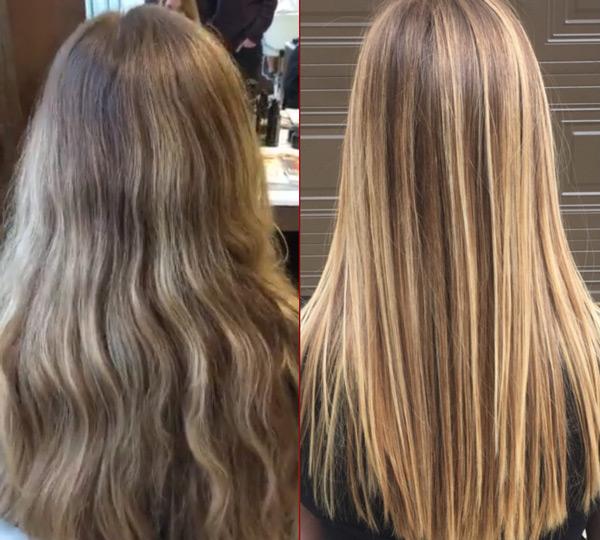 ламинирование волос желатином в домашних условиях фото до и после