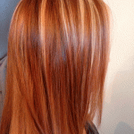 калифорнийское мелирование рыжие прямые волосы